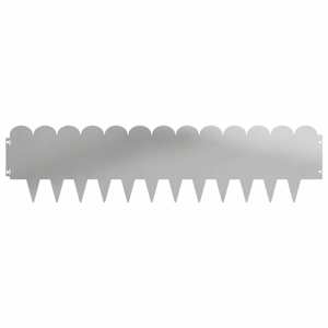 Okraj trávníku 10 pcs 103 x 25 cm Ocel Stříbrná - obrázek 5