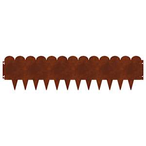 Okraj trávníku 10 pcs 103 x 25 cm Ocel Rezavá - obrázek 6