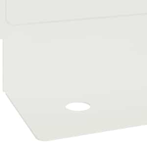Okraj trávníku 10 pcs 102 x 4 x 4 cm Ocel Bílá - obrázek 8