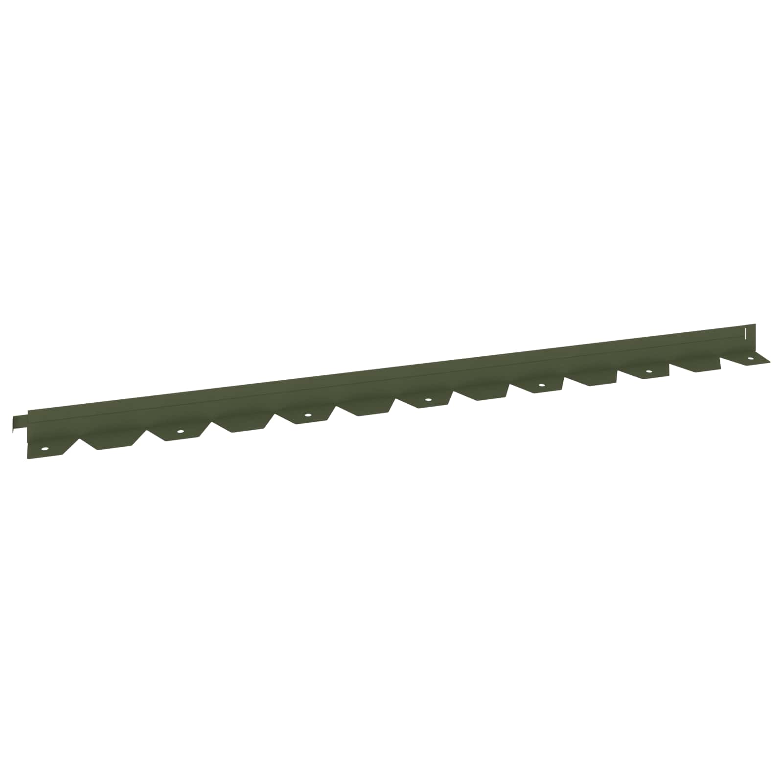 vidaXL Obrubník trávnika 50 ks 102 x 4 x 4 cm Oceľ Olivovo zelená