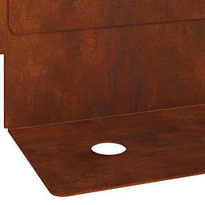Okraj trávníku 10 pcs 102 x 4 x 4 cm Ocel Rezavá - obrázek 9