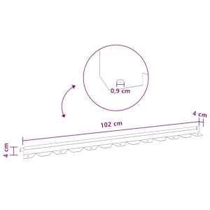 Okraj trávníku 10 pcs 102 x 4 x 4 cm Ocel Rezavá - obrázek 11