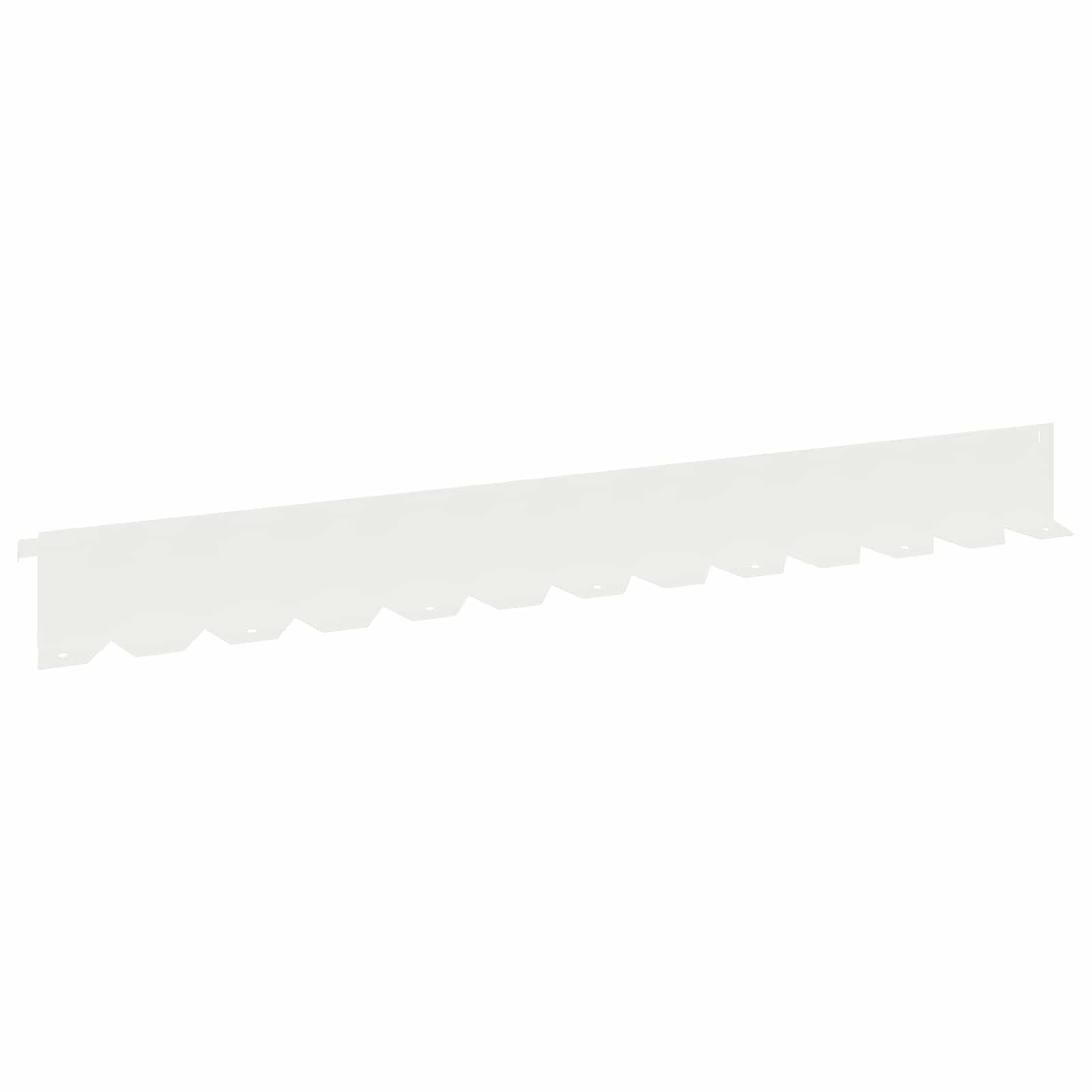 vidaXL Obrubník trávnika 20 ks 102 x 10 x 4 cm Oceľ Biela