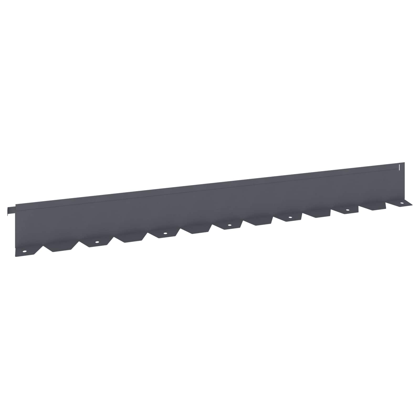 vidaXL Obrubník trávnika 10 ks 102 x 10 x 4 cm Oceľ Antracitová