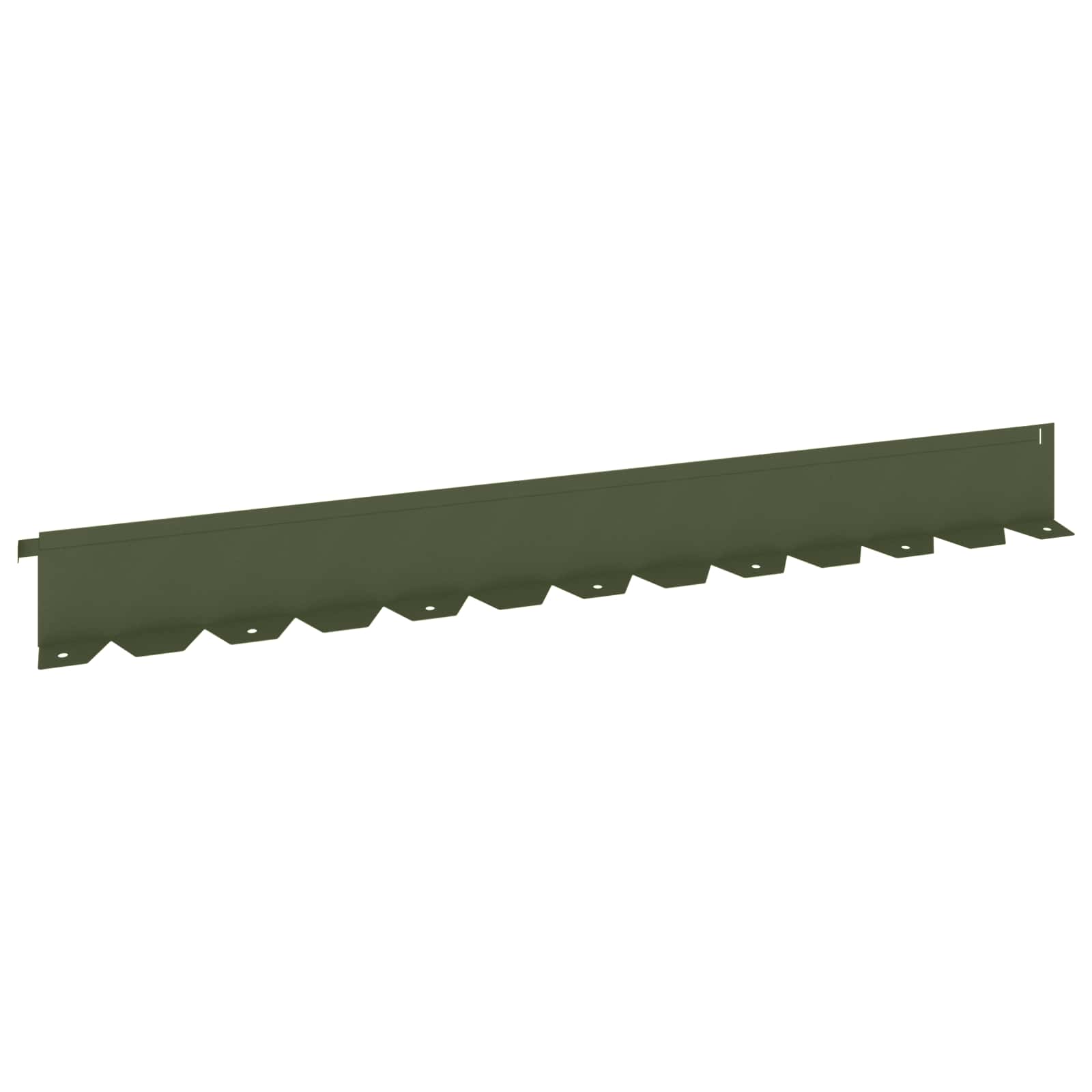 vidaXL Obrubník trávnika 20 ks 102 x 10 x 4 cm Oceľ Olivovo zelená