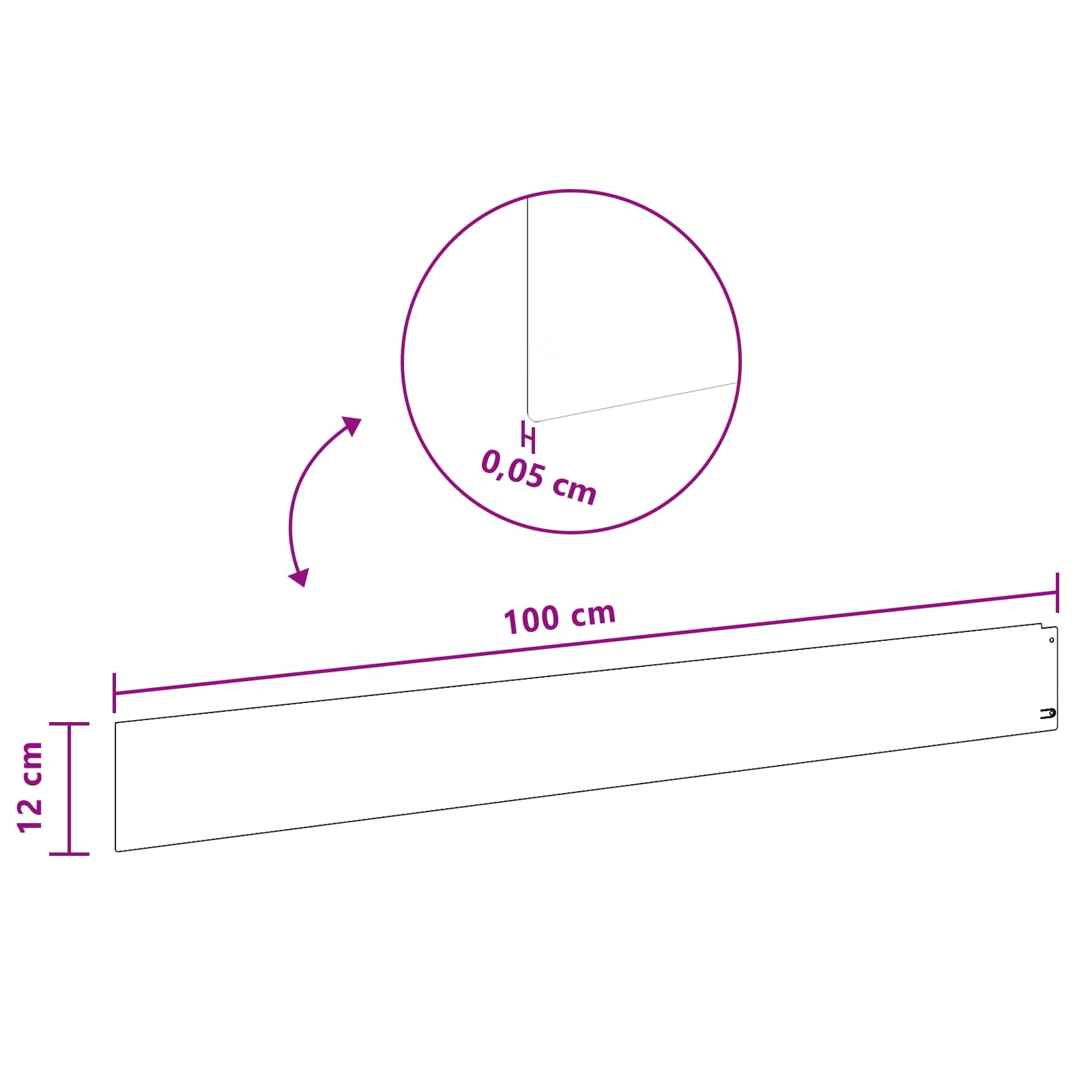 Lawn Edging size guide
