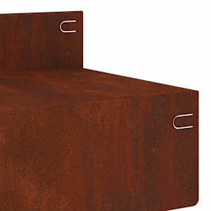 Okraj trávníku 10 pcs 100 x 10 x 8 cm Ocel Rezavá - obrázek 6