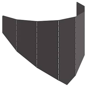 vidaXL Murupiire 100 x 45 cm Teras Must
