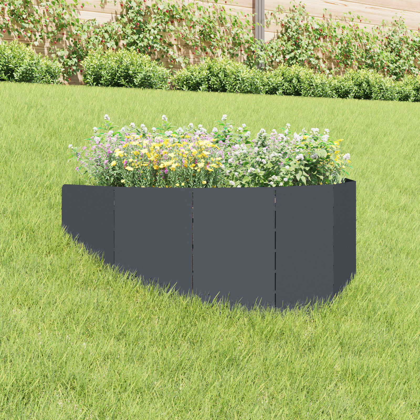 Gazonrand 100 x 45 cm Staal Antracietkleurig – afbeelding 1
