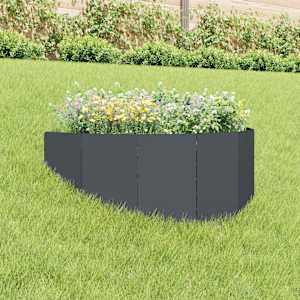 Robovi trave 100 x 45 cm Jeklo Antracit