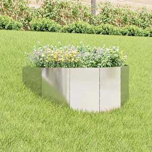 Robovi trave 100 x 45 cm Jeklo Srebrna