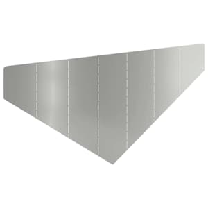 Okraj trávníku 100 x 45 cm Ocel Stříbrná - obrázek 4