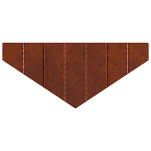 Okraj trávníku 4 pcs 100 x 45 cm Ocel Rezavá - obrázek 6