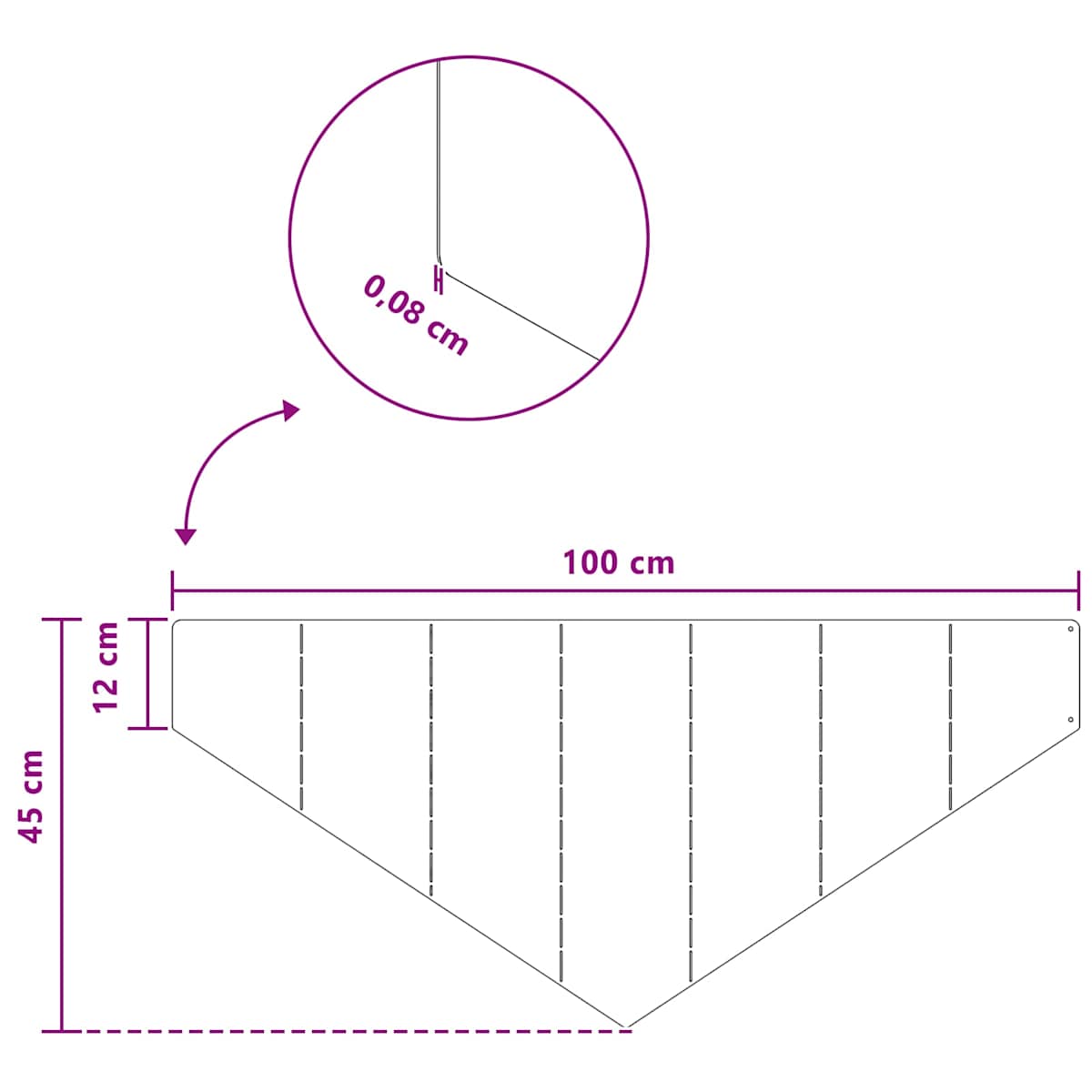 Plænekant 100 x 45 cm Stål Rusten - Billede 9