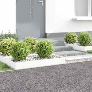 Robovi trave 4 kos 100 x 60 x 20 cm Jeklo Bela