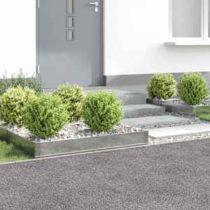 Robovi trave 4 kos 100 x 60 x 20 cm Jeklo Srebrna