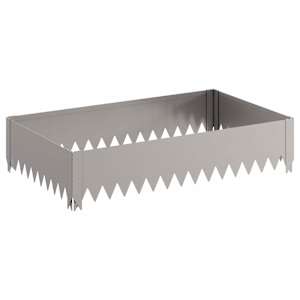 Okraj trávníku 4 pcs 100 x 60 x 20 cm Ocel Rezavá - obrázek 4