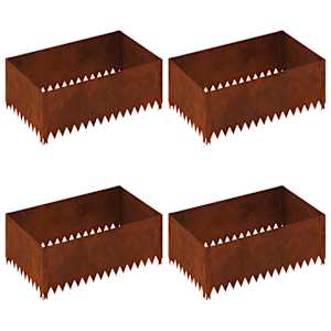 vidaXL Murupiire 4 tk 100 x 60 x 35 cm Teras Rooste