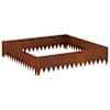 vidaXL Murupiire 100 x 100 x 20 cm Teras Rooste