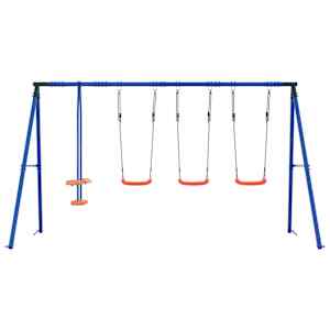 Houpací set na zahradu Vícebarevný 330 x 185 x 185 cm Ocel a PE - obrázek 4