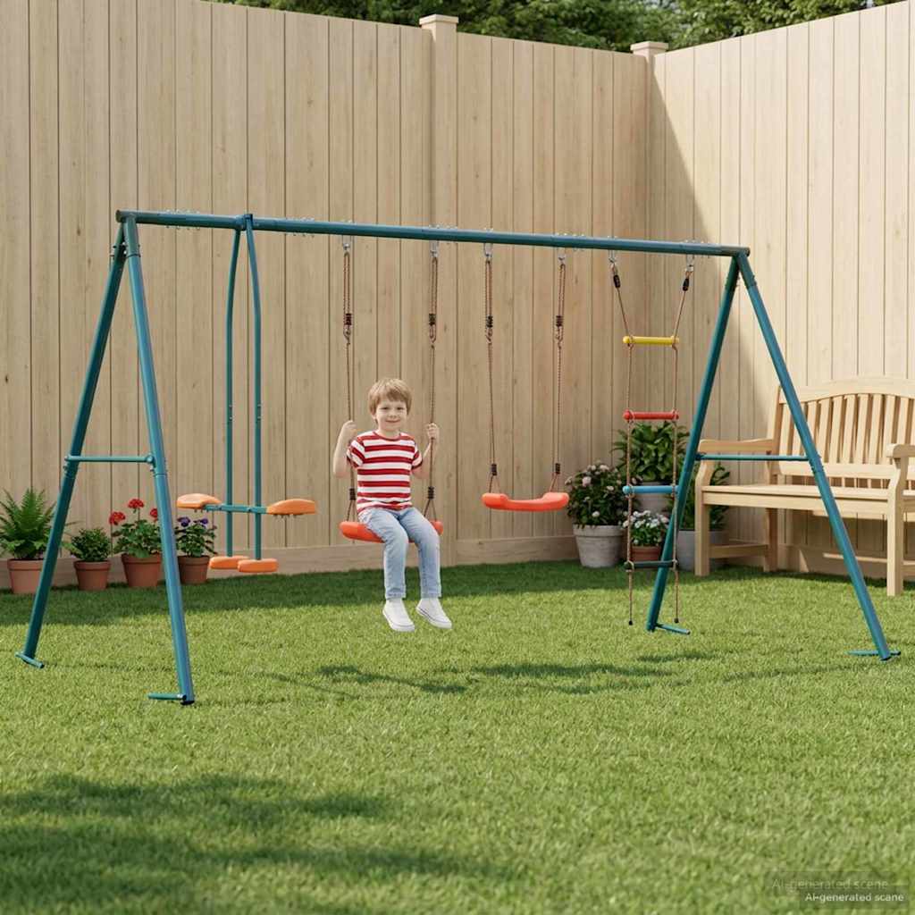 Houpací set na zahradu Vícebarevný 330 x 185 x 185 cm Ocel a PE