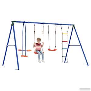 Houpací set na zahradu Vícebarevný 330 x 185 x 185 cm Ocel a PE - obrázek 3