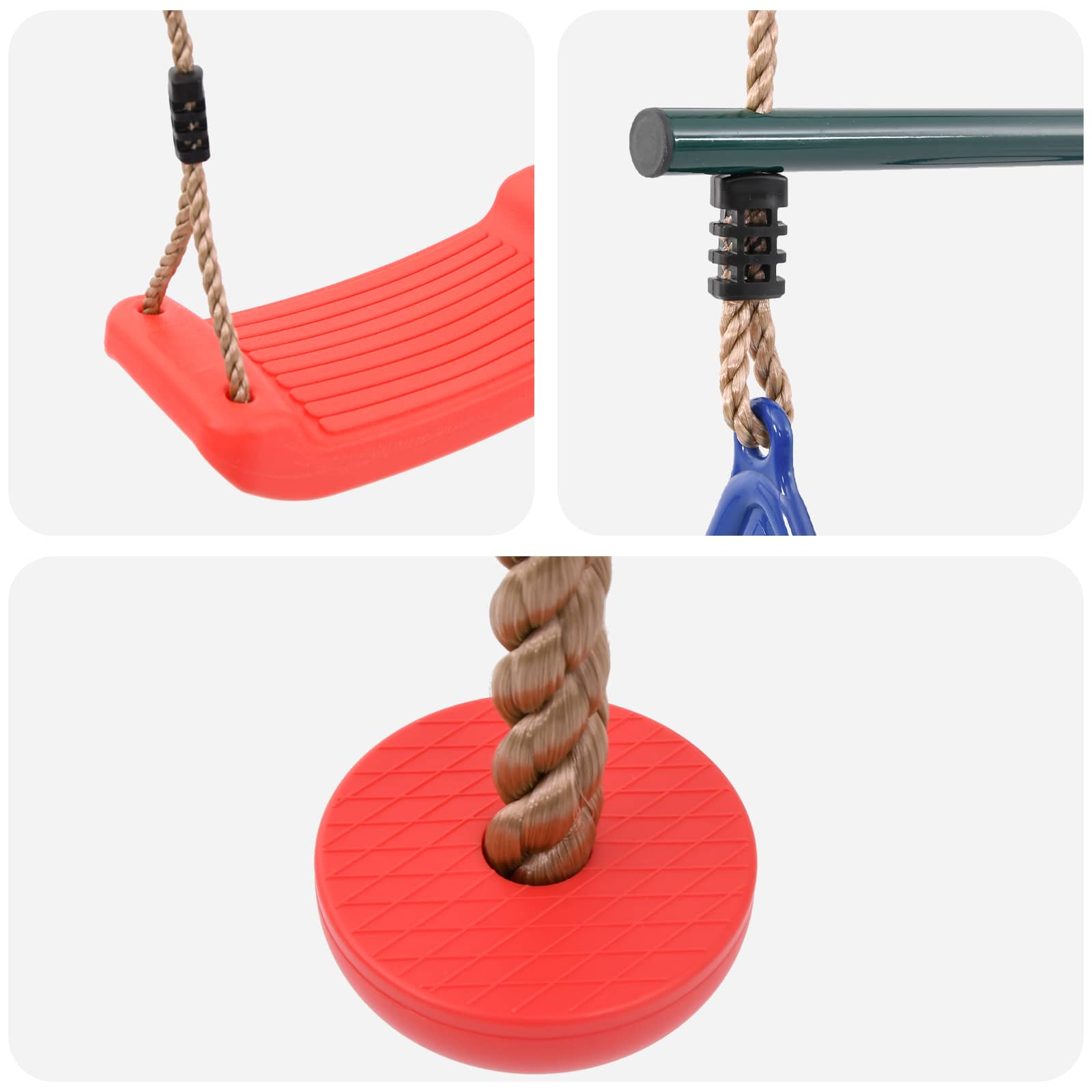 vidaXL Outdoor Schaukelset Mehrfarbig Stahl und PE – Bild 8