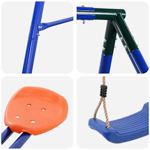 Houpací set na zahradu Vícebarevný 263 x 185 x 185 cm Ocel a PE - obrázek 7