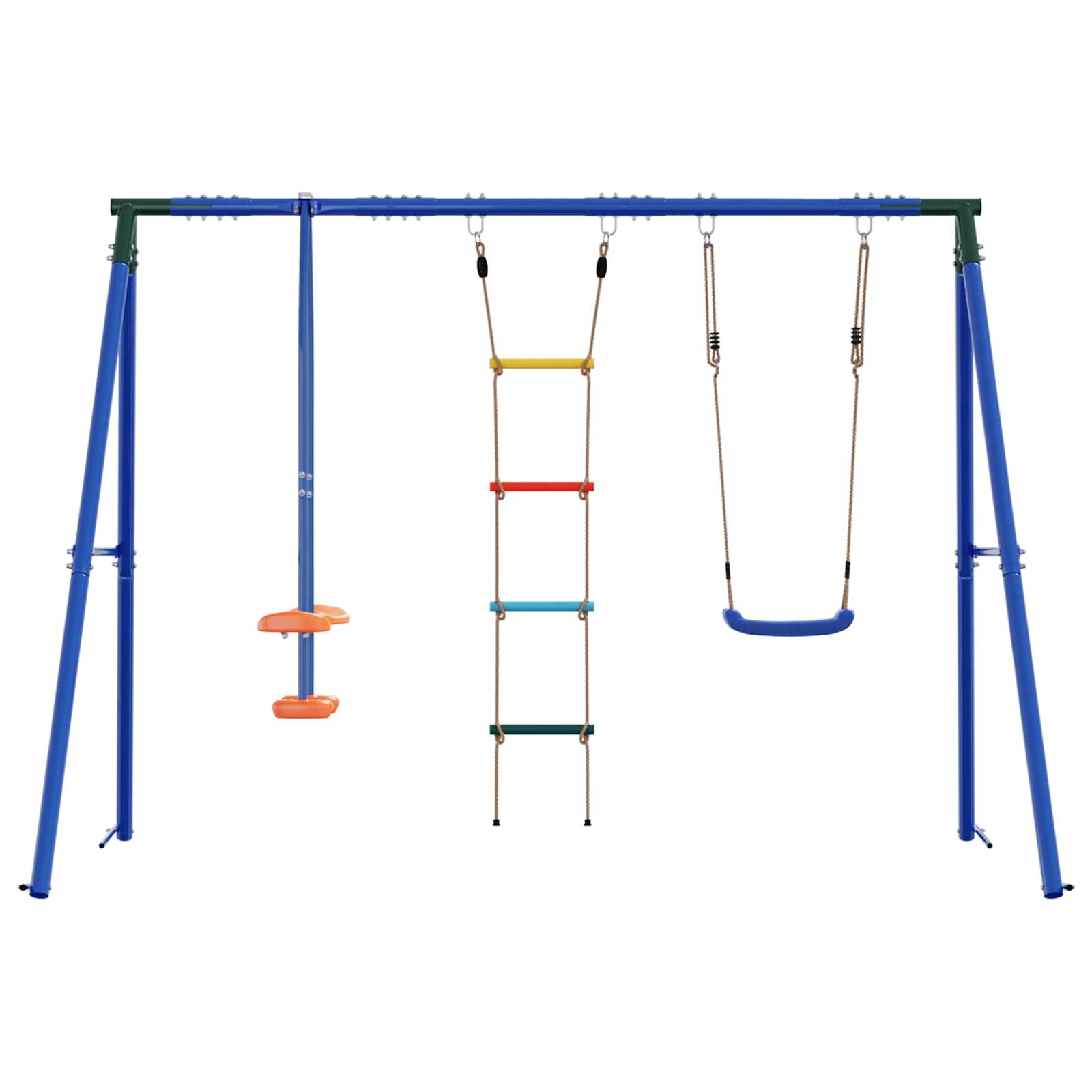 Outdoor Schaukelset Mehrfarbig 263 x 185 x 185 cm Stahl und PE – Ansicht 4