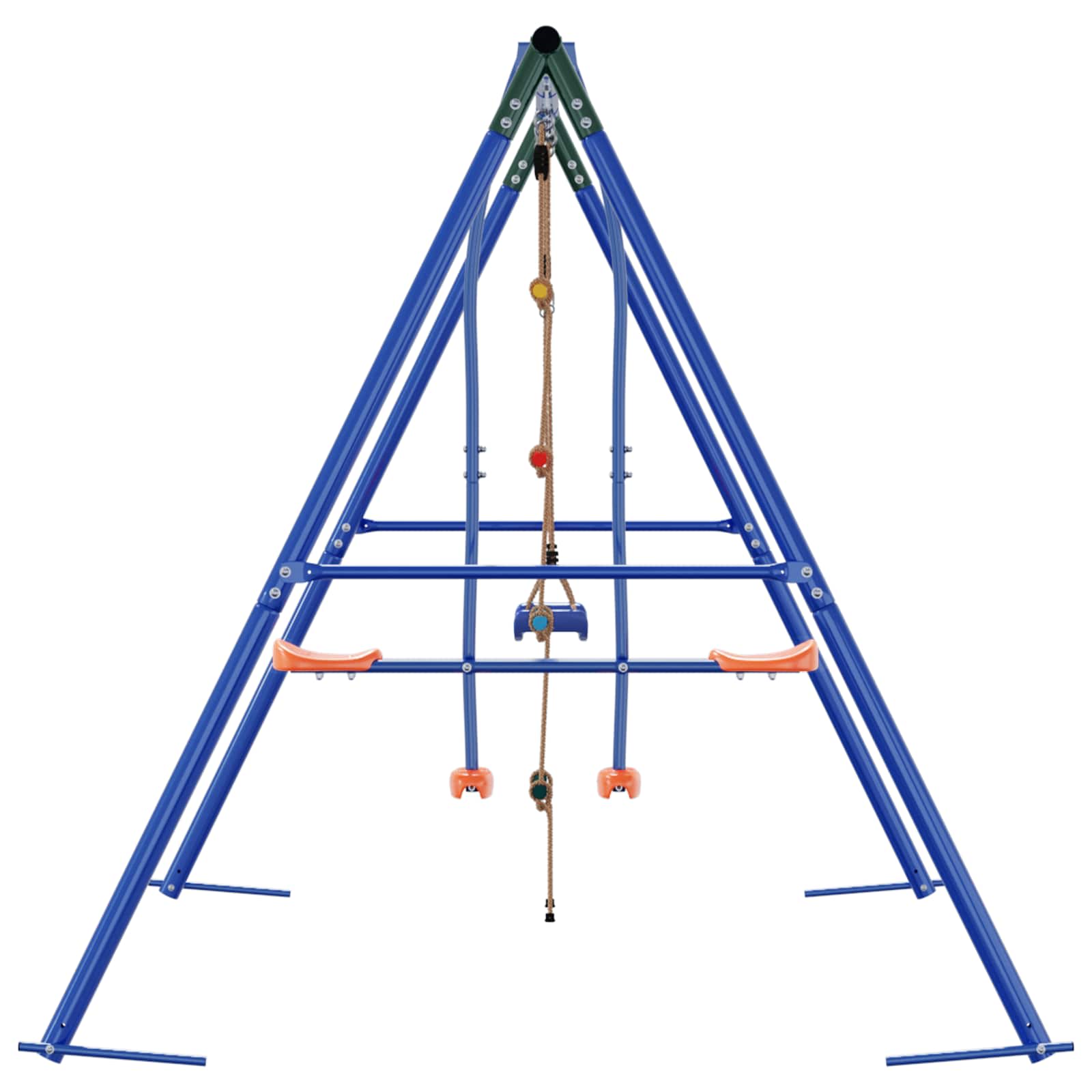Outdoor Schaukelset Mehrfarbig 263 x 185 x 185 cm Stahl und PE – Ansicht 5