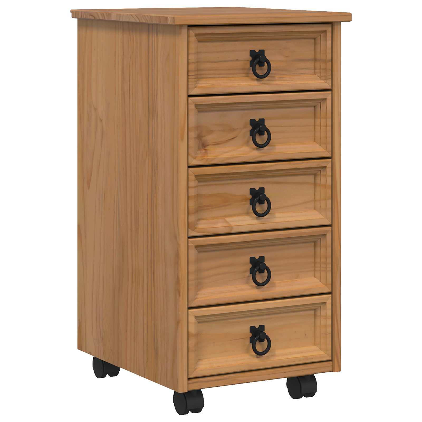 Rolkast met lades CORONA Massief grenenhout en engineered wood image 2