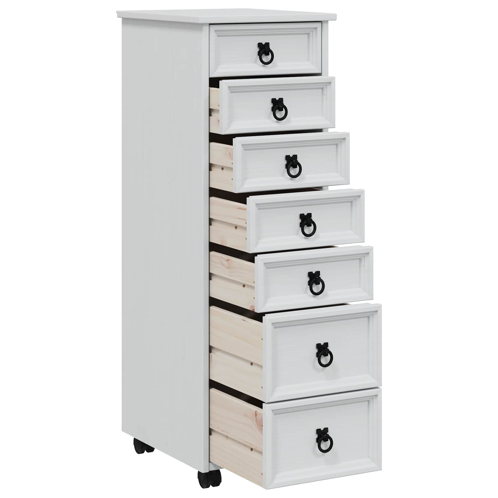 Rolkast met lades CORONA Massief grenenhout en engineered wood image 3