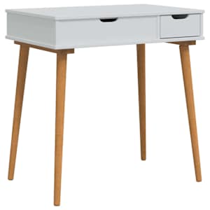 vidaxl Riietumislaud FAUSKE Valge 76 x 50 x 78 cm