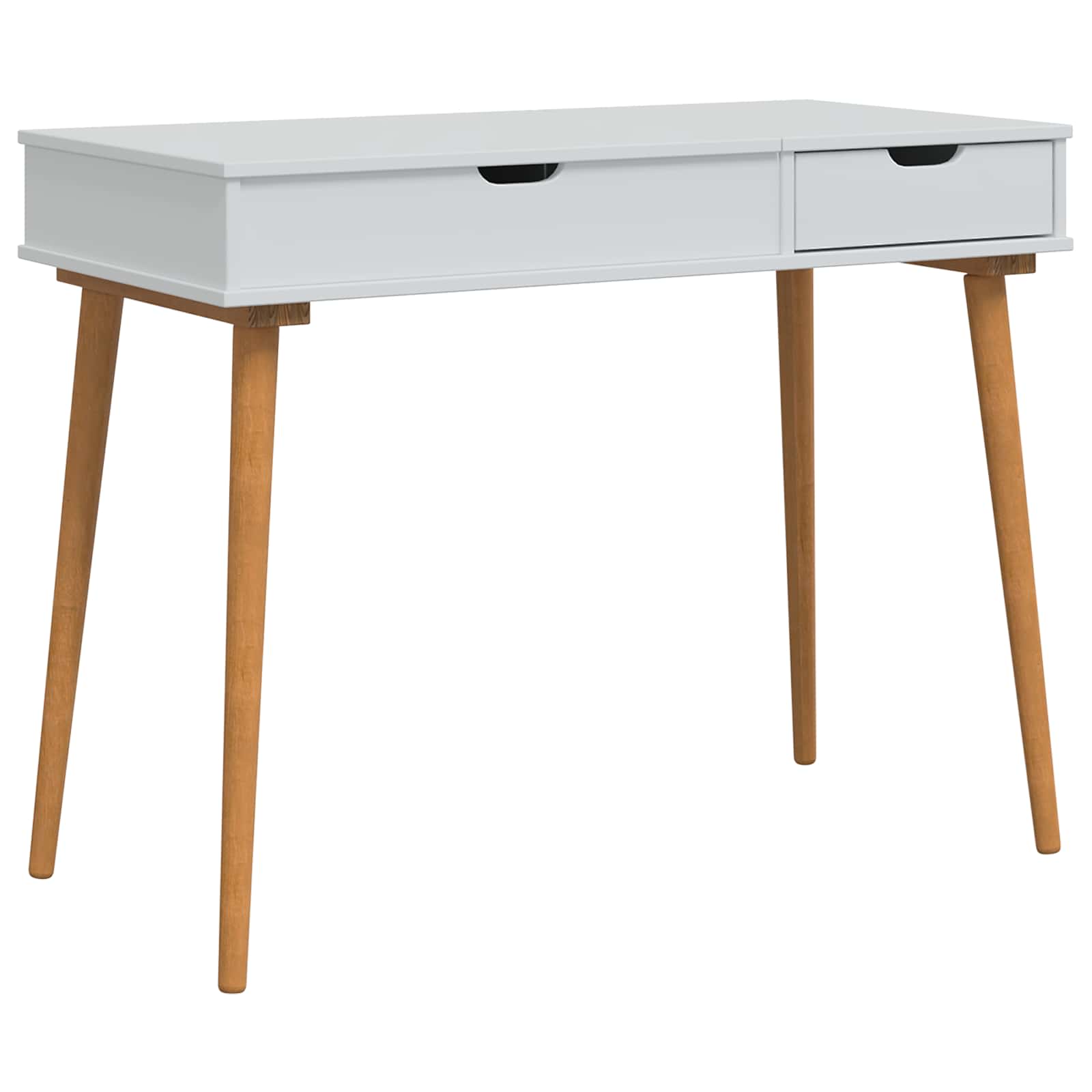 vidaxl Toaletna mizica FAUSKE Bela 100 x 50 x 78 cm - slika 2