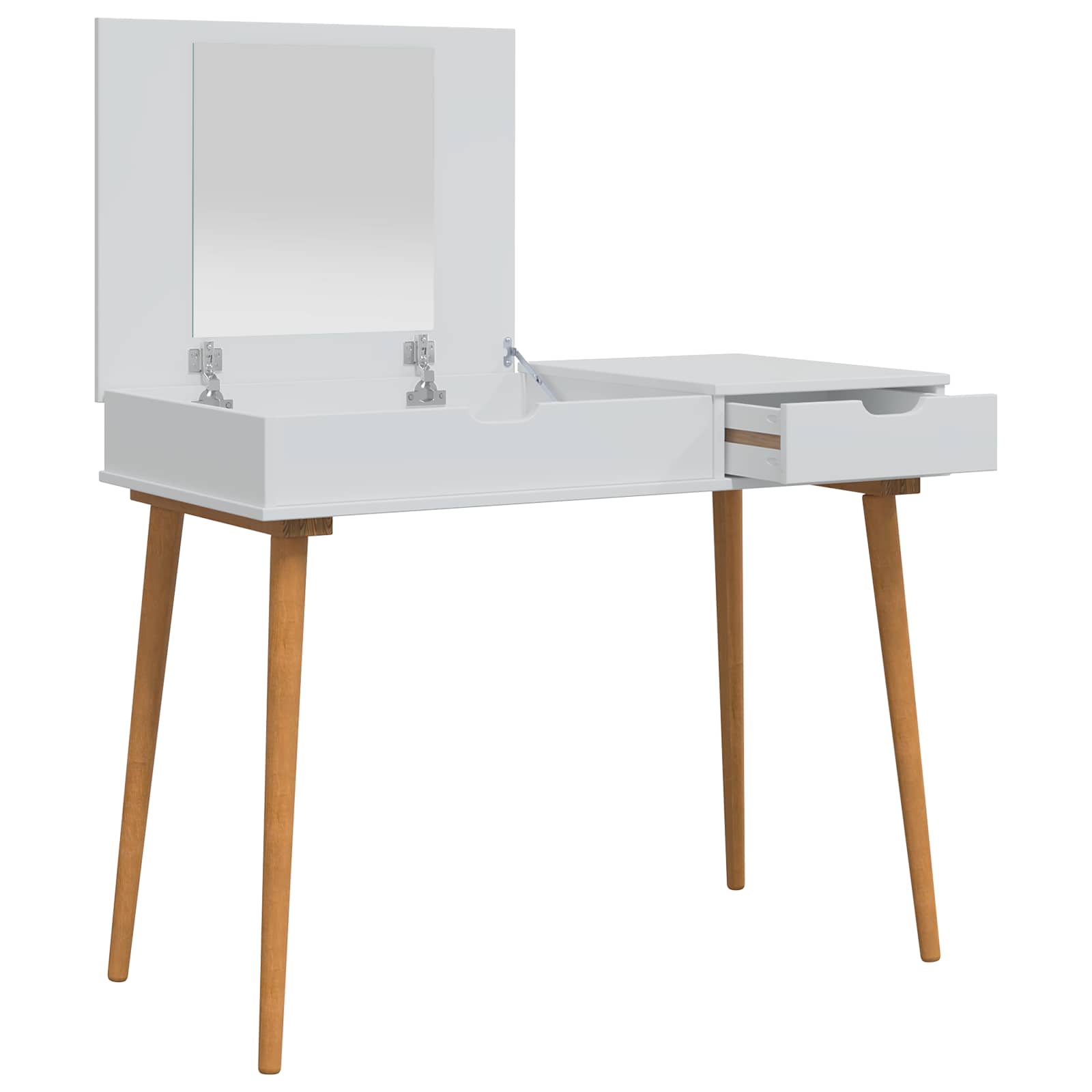 vidaxl Toaletna mizica FAUSKE Bela 100 x 50 x 78 cm - slika 3