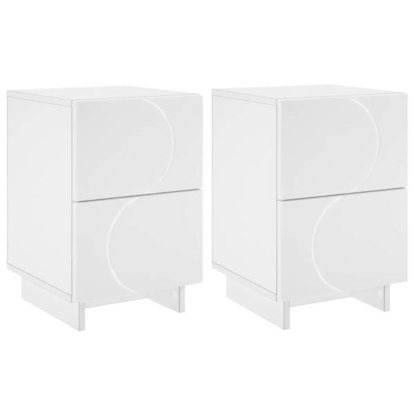 vidaXL &Ouml;&ouml;lambi kapp 2 tk Valge 33,5 x 34,5 x 50 cm Tehispuit