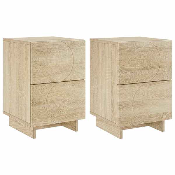 vidaXL &Ouml;&ouml;lambi kapp 2 tk Sonoma tamm 33,5 x 34,5 x 50 cm Tehispuit