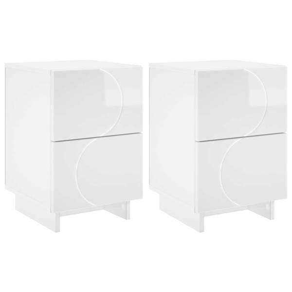 vidaXL &Ouml;&ouml;lambi kapp 2 tk K&otilde;rgl&auml;ikega valge 33,5 x 34,5 x 50 cm