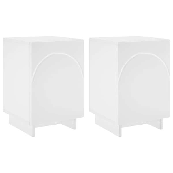 vidaXL &Ouml;&ouml;lambi kapp 2 pcs Valge 33,5 x 34,5 x 50 cm Tehispuit