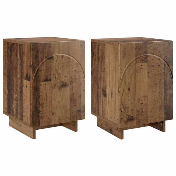 vidaXL &Ouml;&ouml;lambi kapp 2 pcs Vana puit 33,5 x 34,5 x 50 cm Tehispuit
