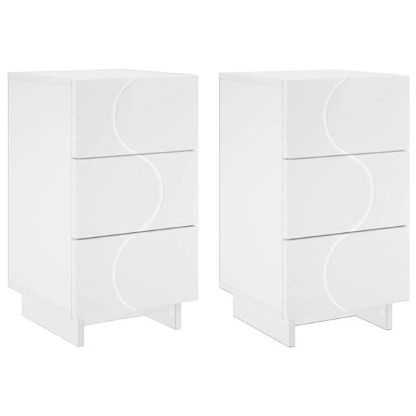 vidaXL &Ouml;&ouml;lambi kapp 2 pcs Valge 33,5 x 34,5 x 60 cm Tehispuit
