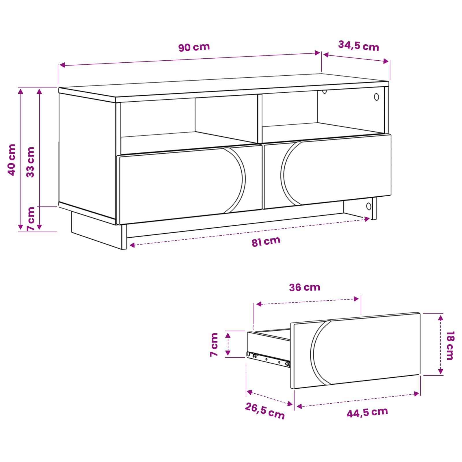 TV Stand size guide