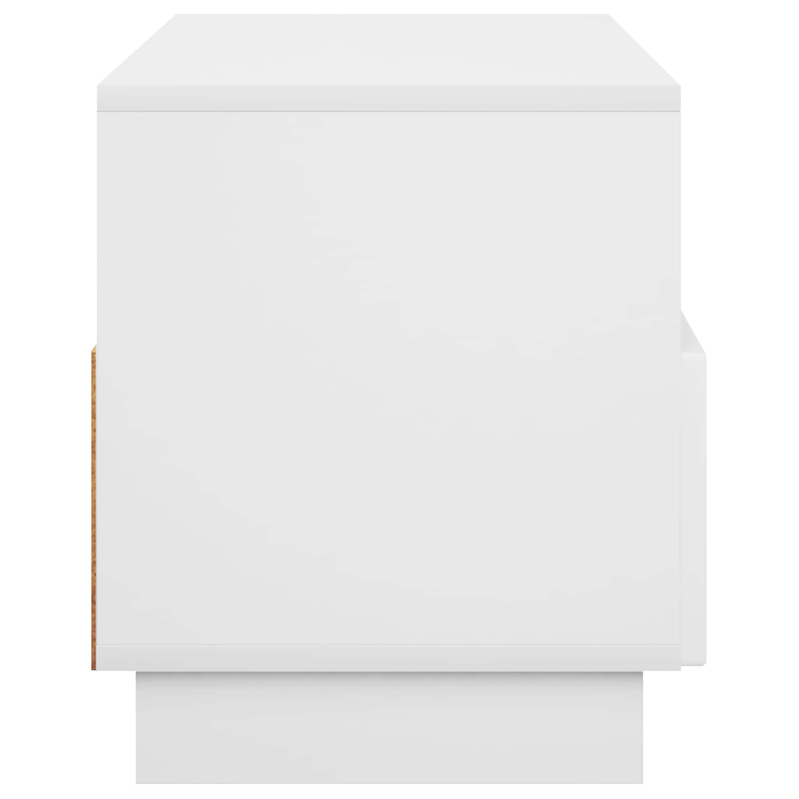 TV stojalo 90 x 34.5 x 40 cm Bela visok sijaj Inženirski les