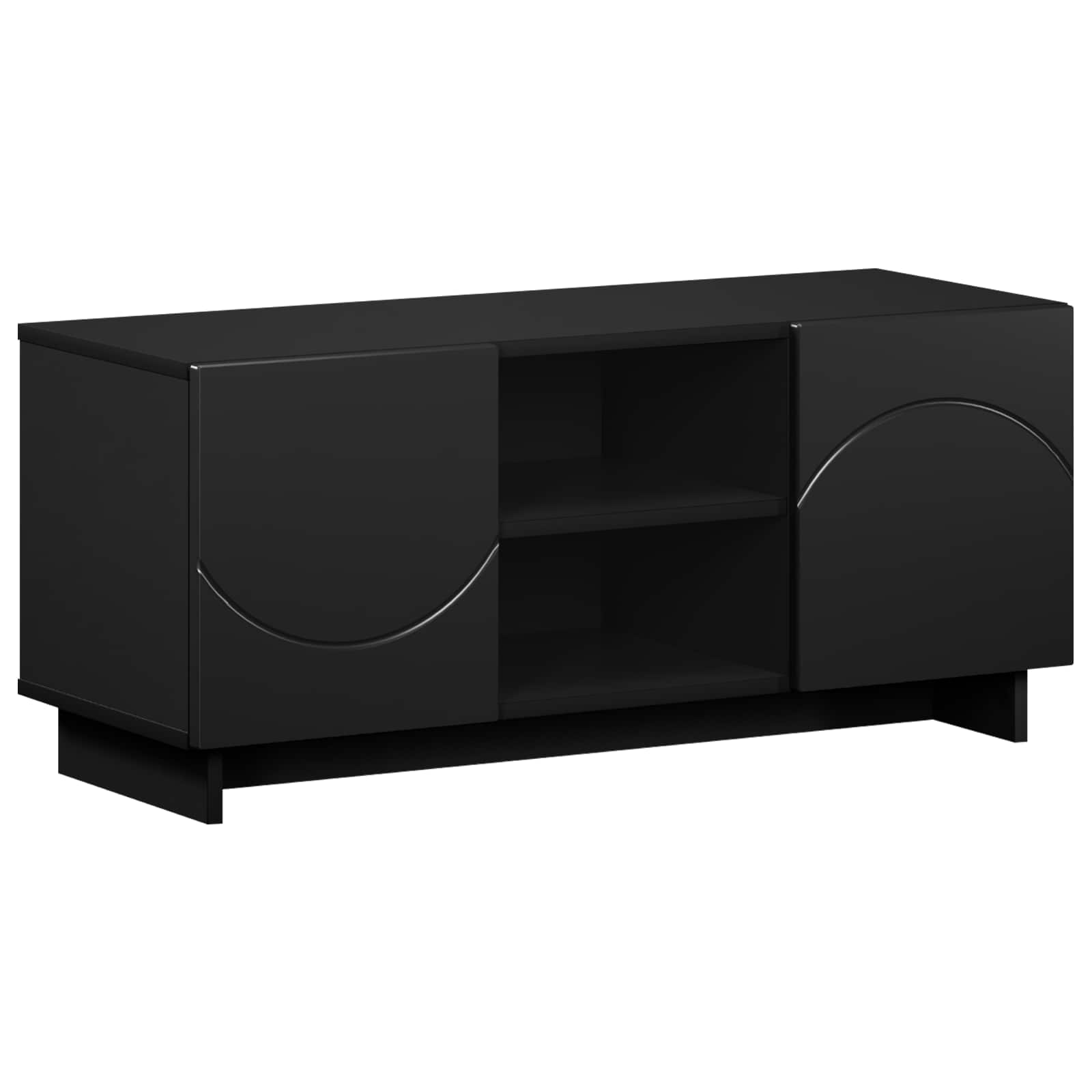 ТВ стойка 90 x 34.5 x 40 cm Черно Инженерна дървесина — изображение 2