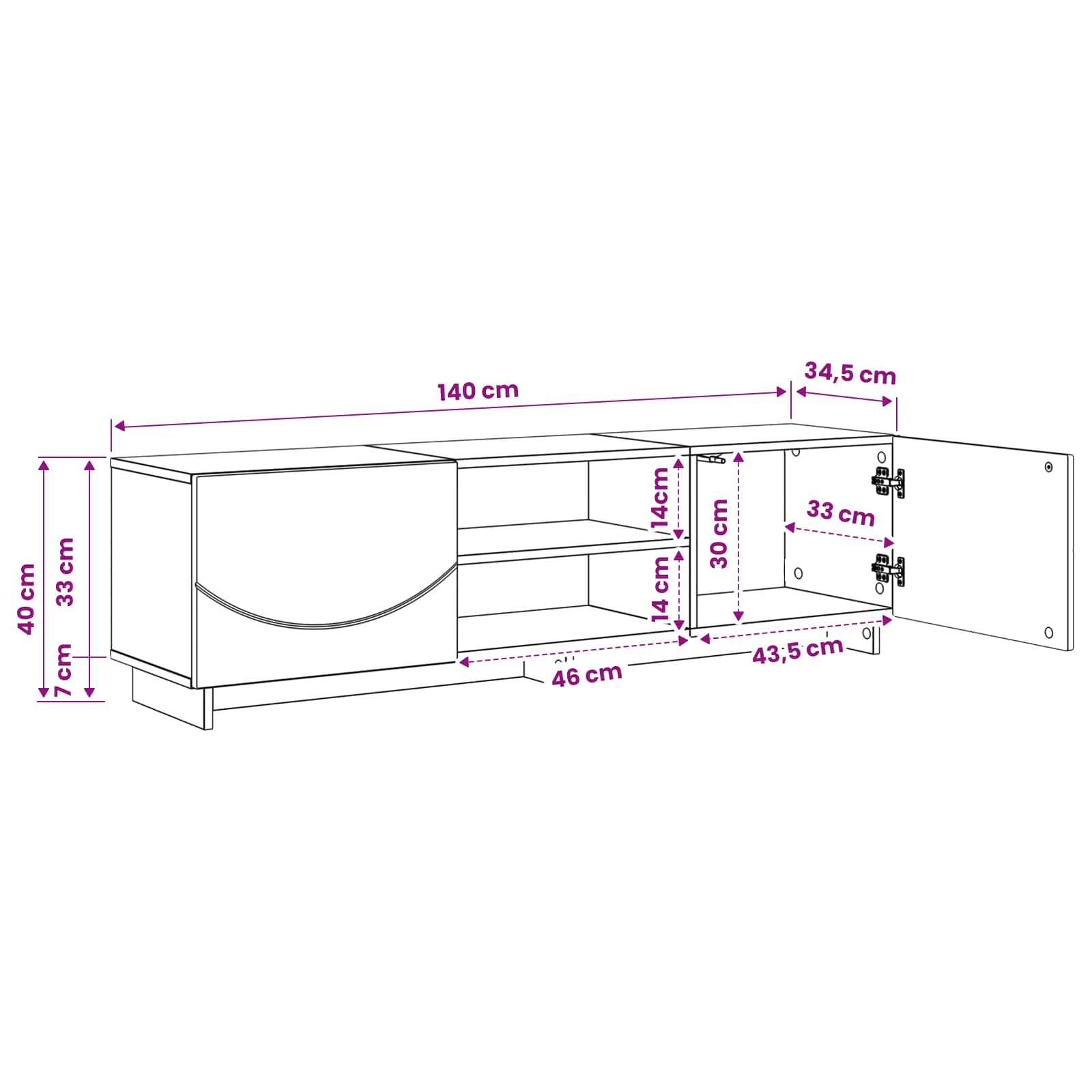 TV Stand size guide