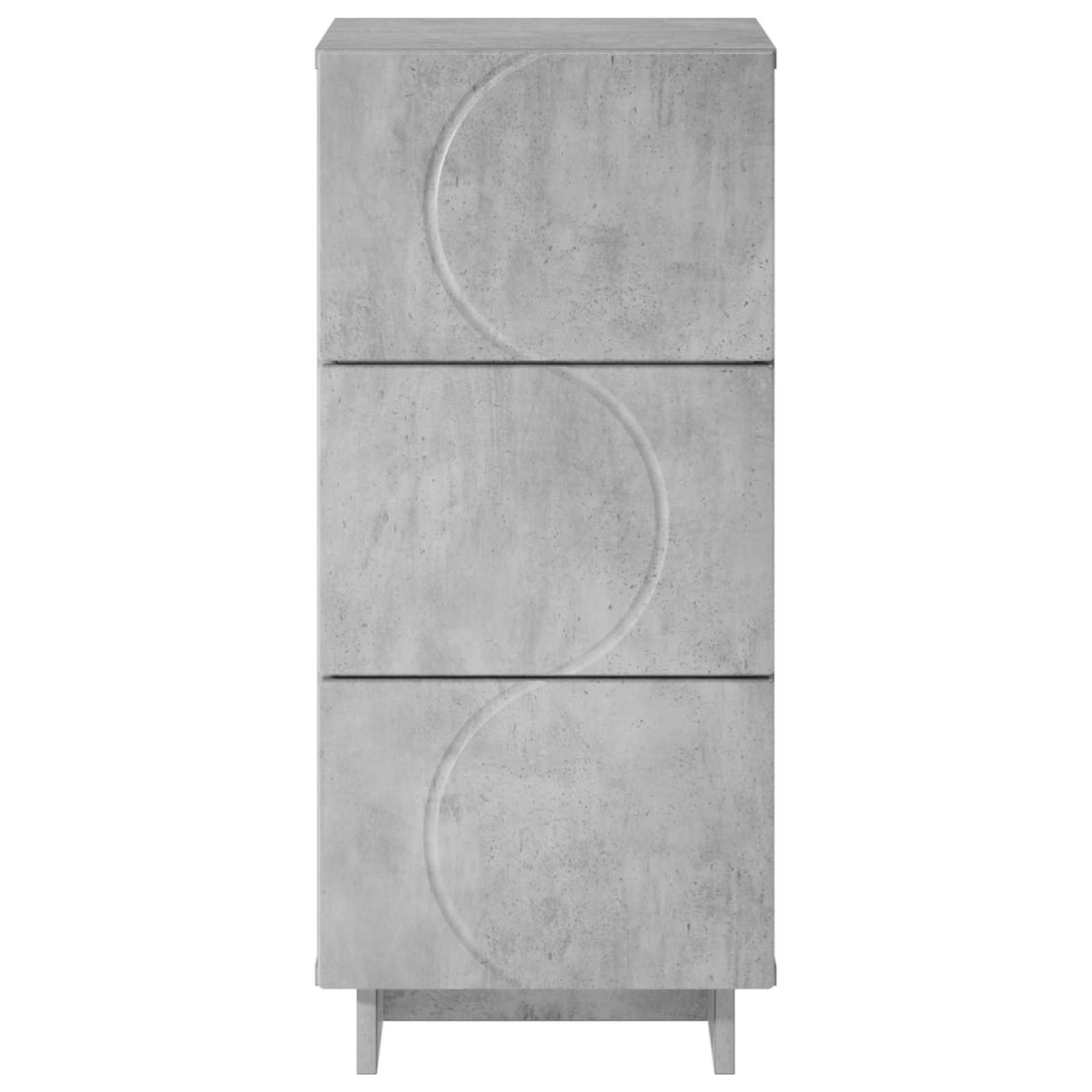 Komoda Betonsko siva 33,5 x 34,5 x 75 cm Inženirski les