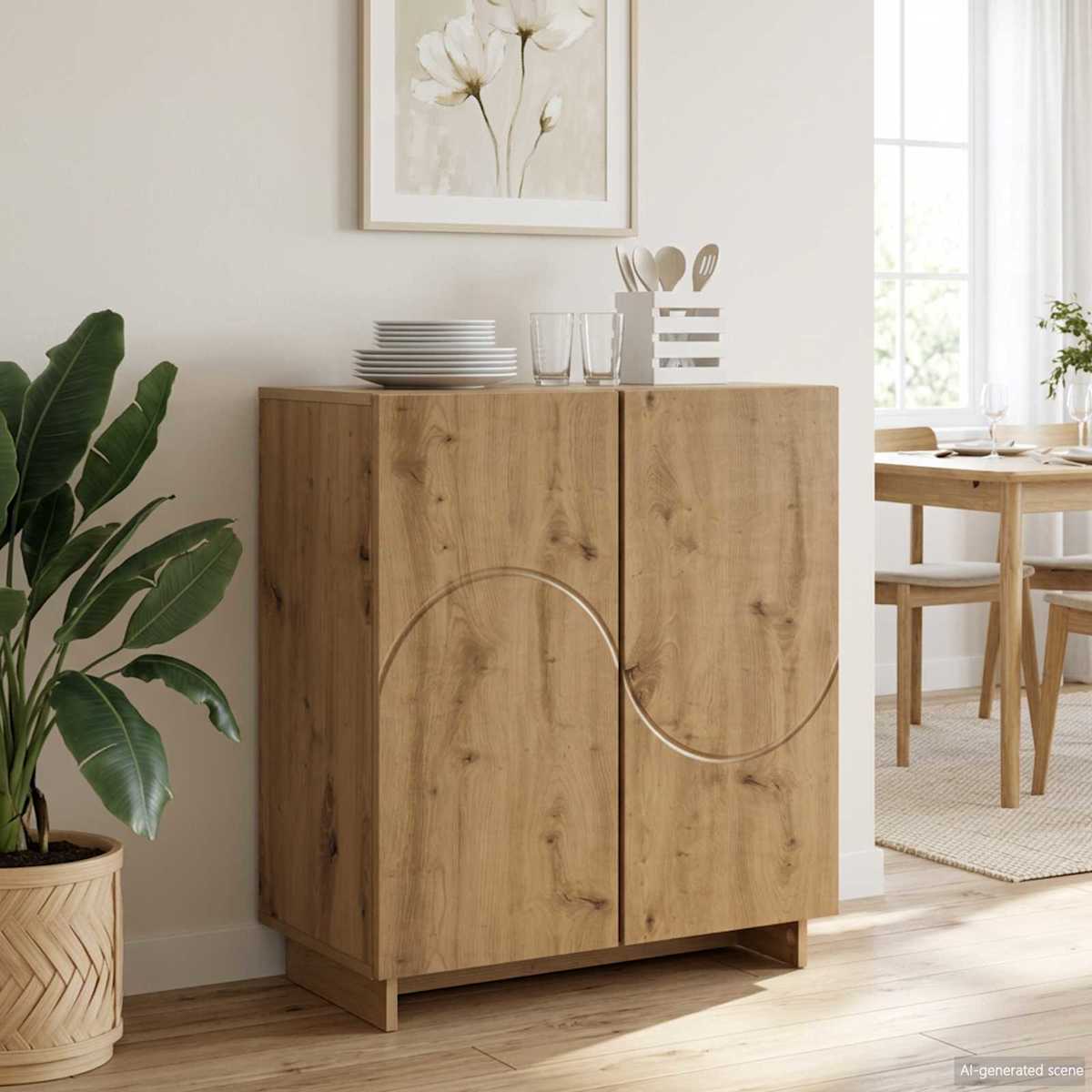Skænk 67 x 34,5 x 75 cm Konstrueret træ