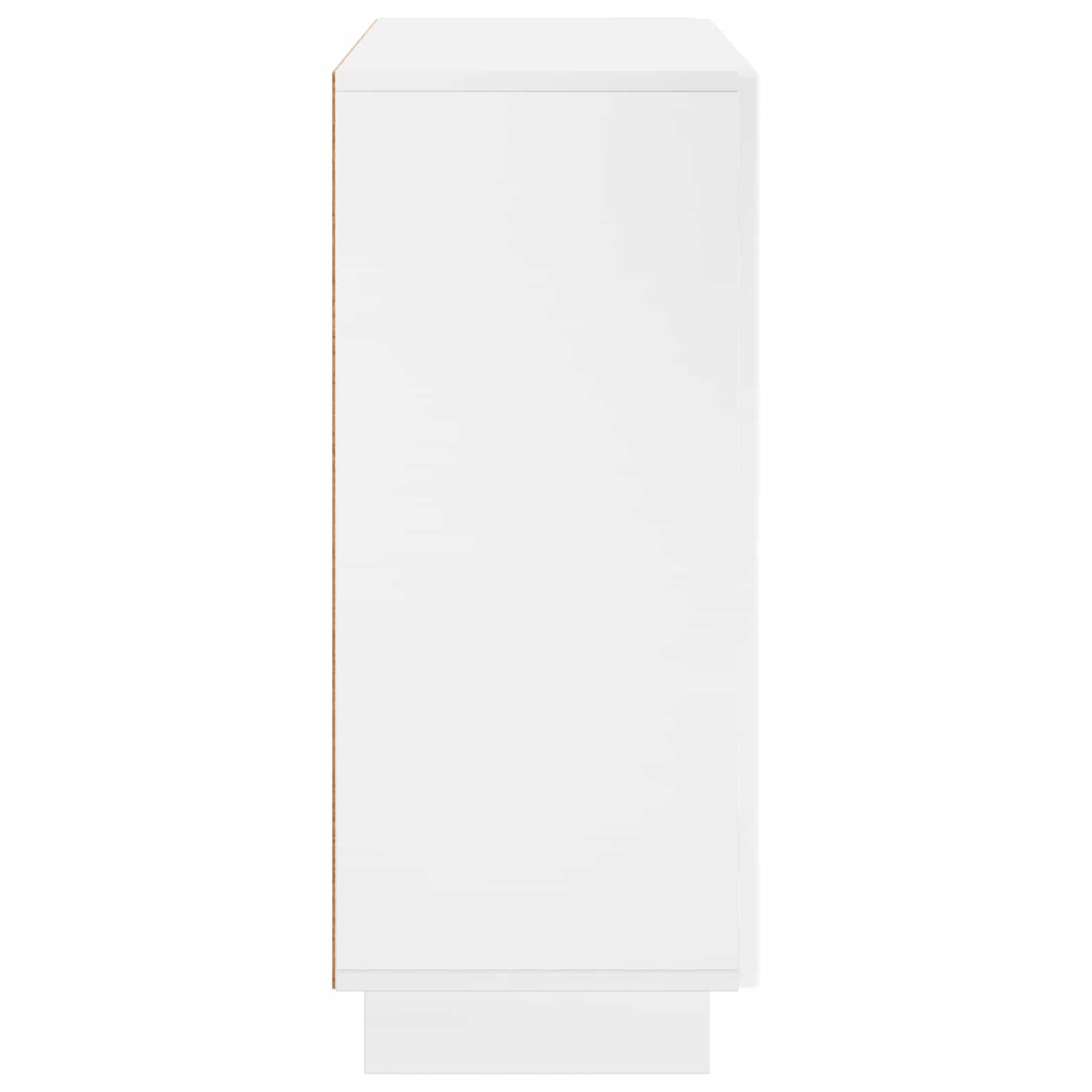 Strani šal Bela visok sijaj 85,5 x 31 x 75 cm Inženirski les