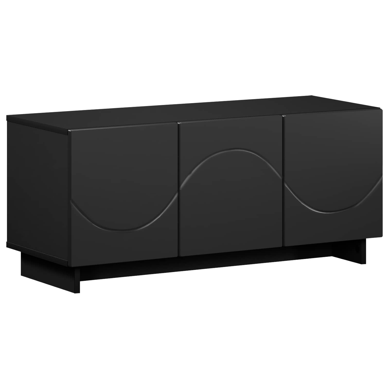 ТВ стойка 90 x 34.5 x 40 cm Черно Инженерна дървесина — изображение 2