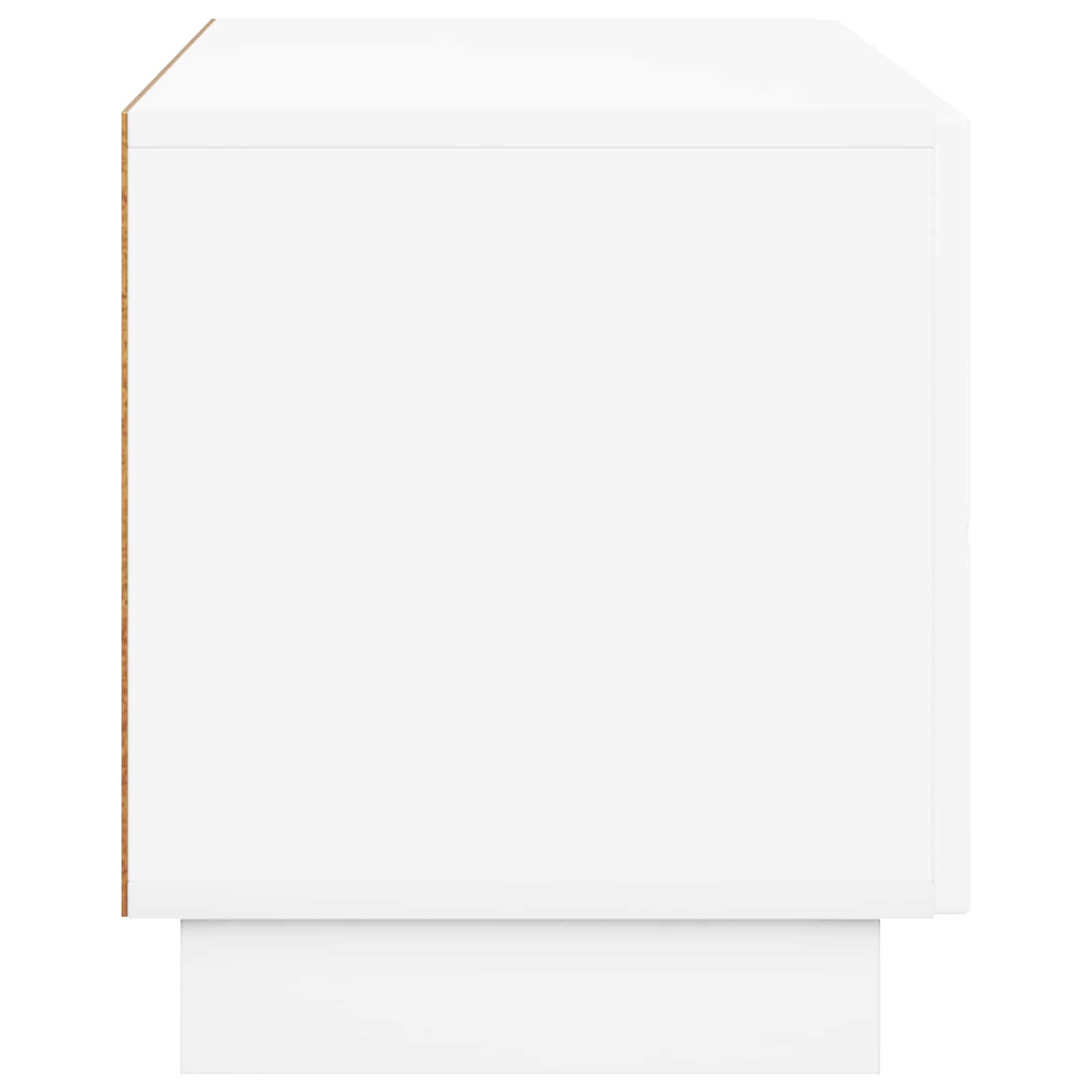 TV stojalo 90 x 34,5 x 40 cm Bela visok sijaj Konstruiran les
